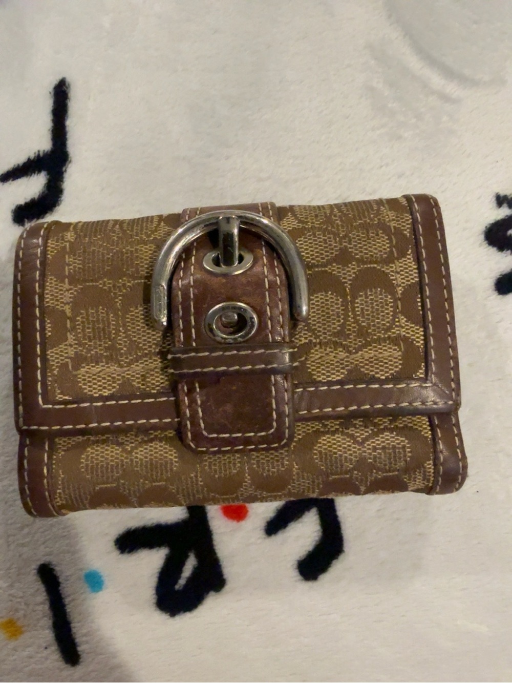 Coach Brown Signature Canvas Wallet with Buckle Detail BUNDLE!!!!!!!! 3 wallets